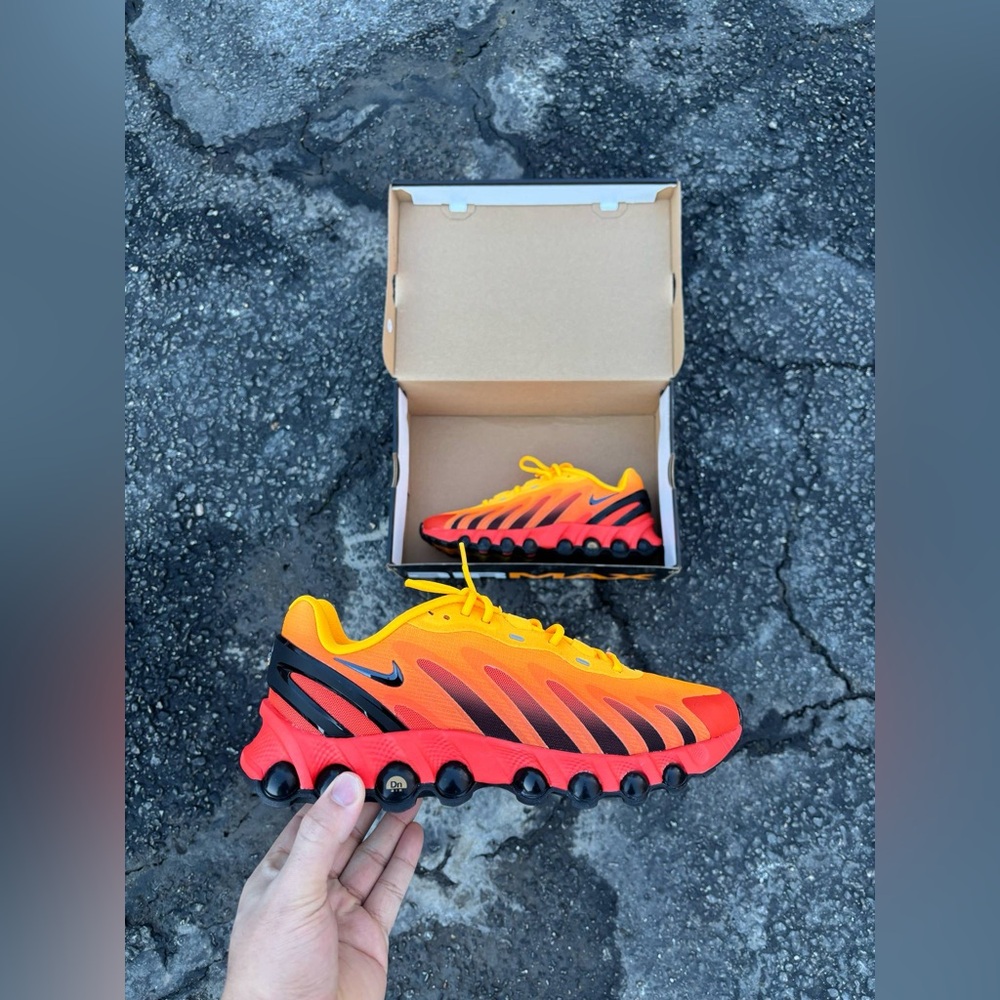 Nike Air Max D8 Vibrant Orange and Red Sneakers